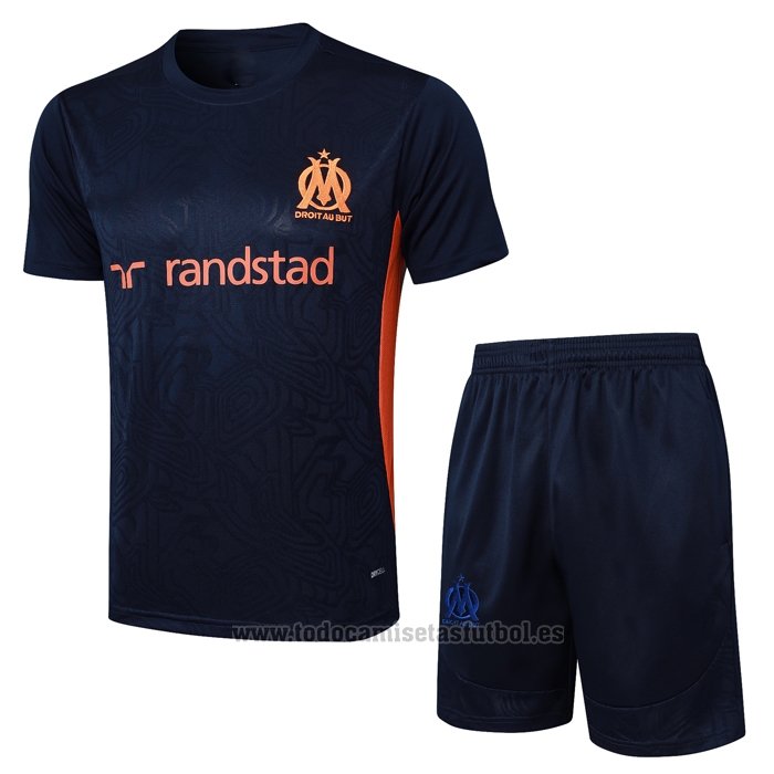Chandal del Olympique Marsella Manga Corta 2024-2025 Azul - Pantalon Corto